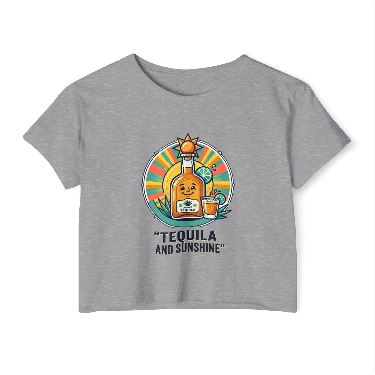 Tequila and Sunshine Crop Top — Women's Festival Graphic Tee