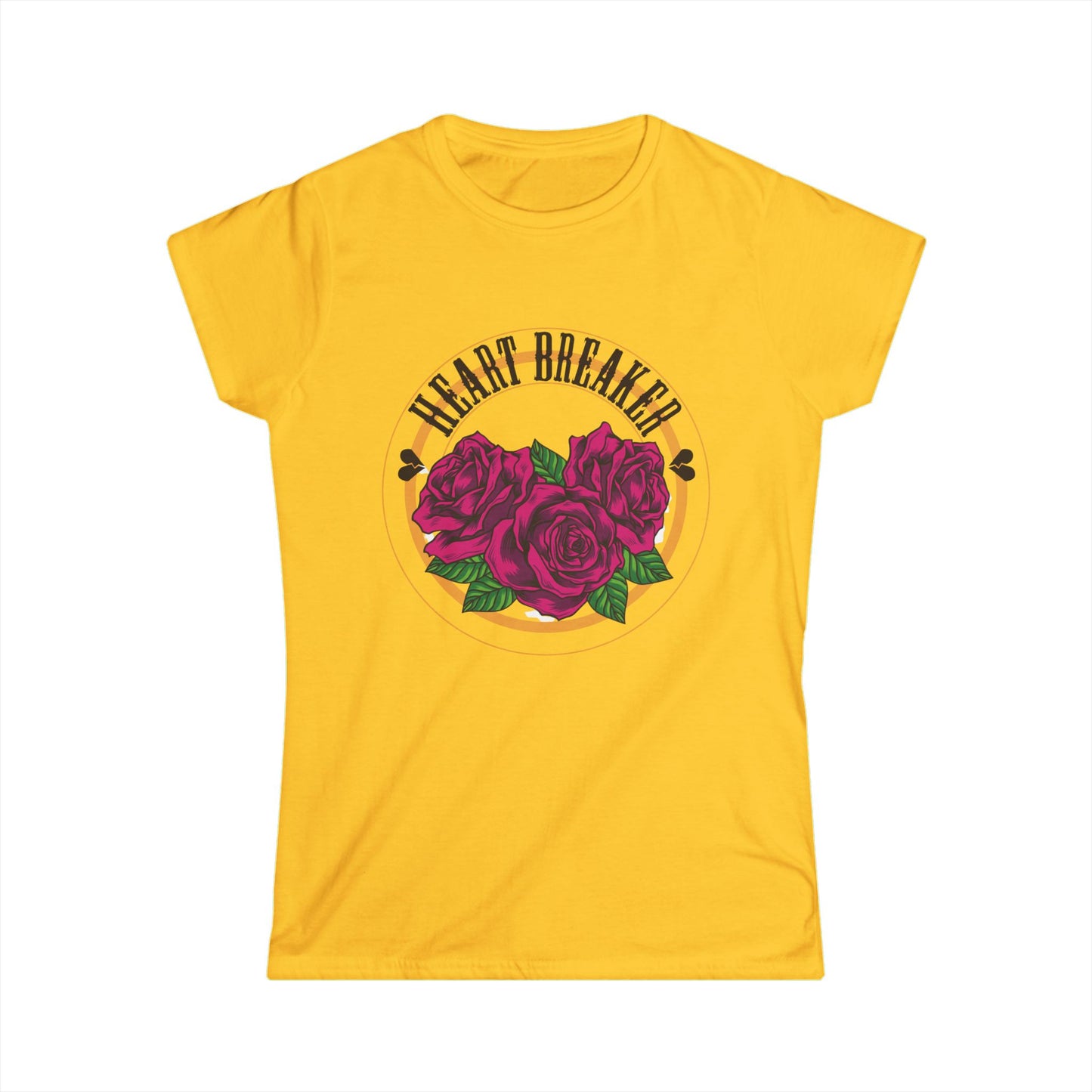 Heartbreaker Roses Tee | Pink Rose Graphic, Vintage Script, valentines tee