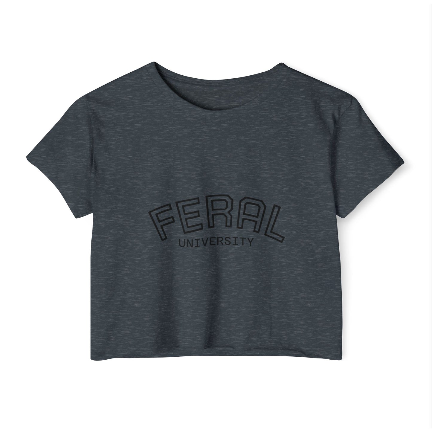 Feral University Crop Top — Women's Festival Graphic Tee