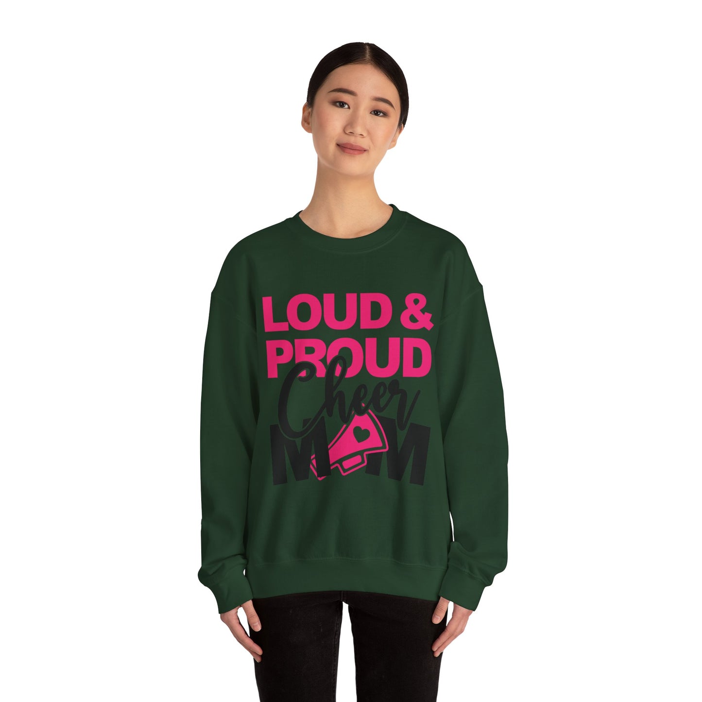 Loud & Proud Cheer Mom Sweatshirt - Unisex Heavy Blend™ Crewneck, Cheerleading Gift, Mom Sweatshirt, Team Spirit Wear, Comfortable [...]