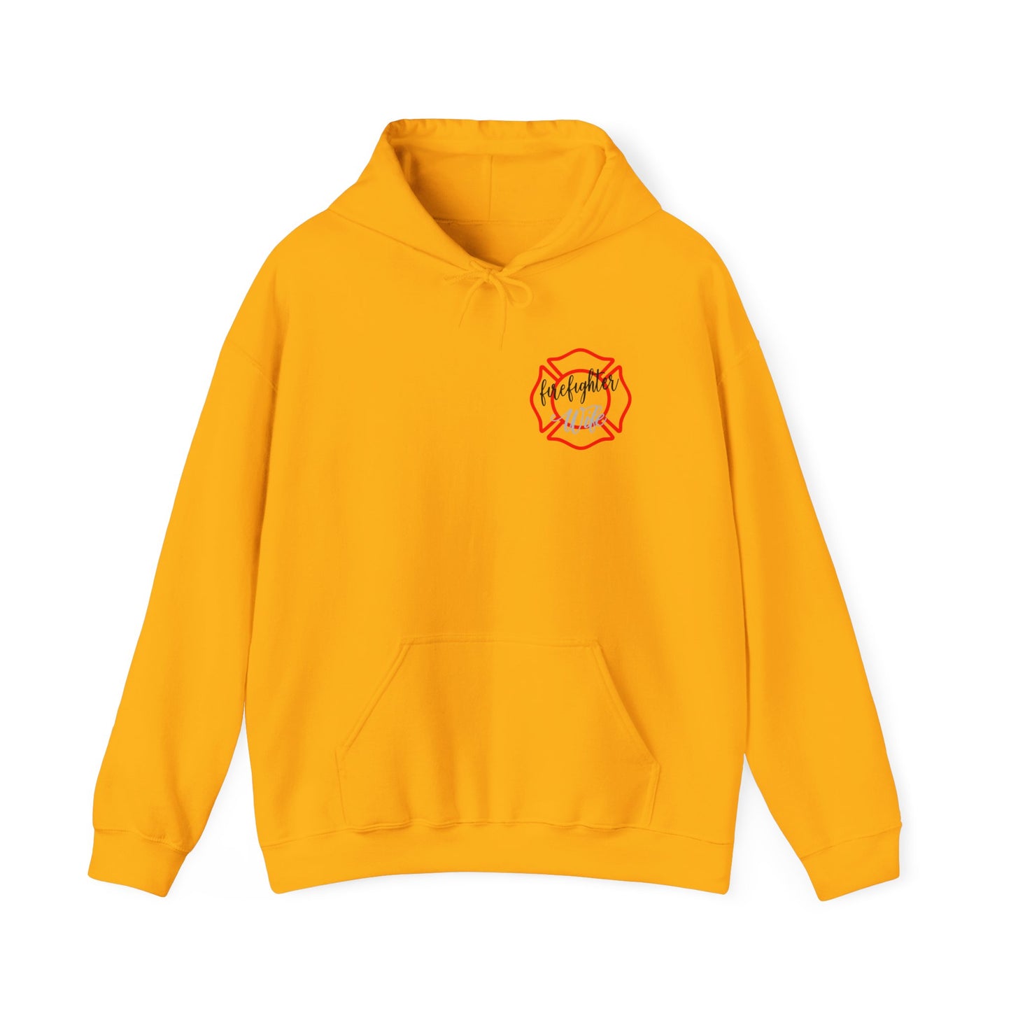 Firefighter Wife Hooded Sweatshirt - Unisex Heavy Blend with Uplifting Design