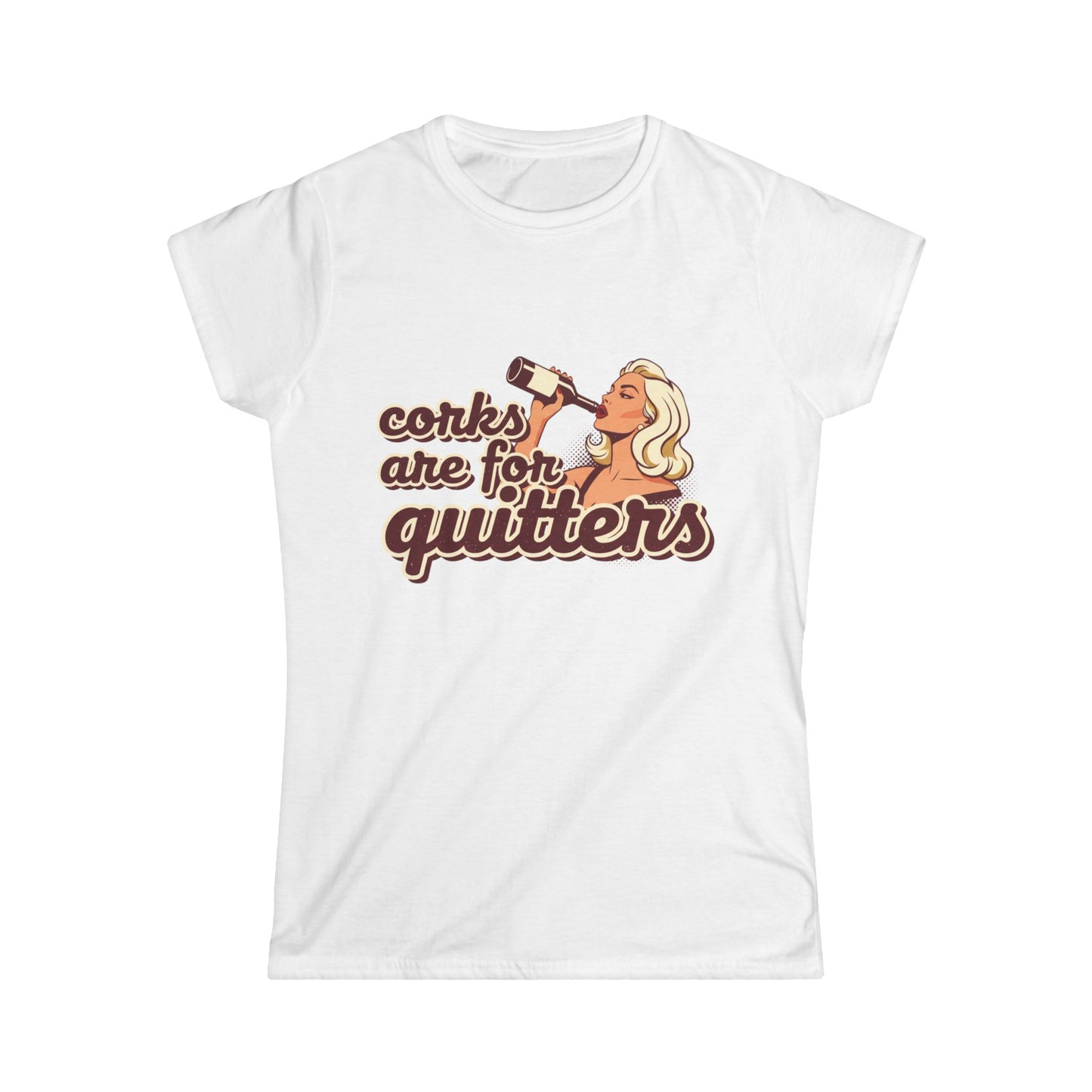 Women's Softstyle Tee, wine humor