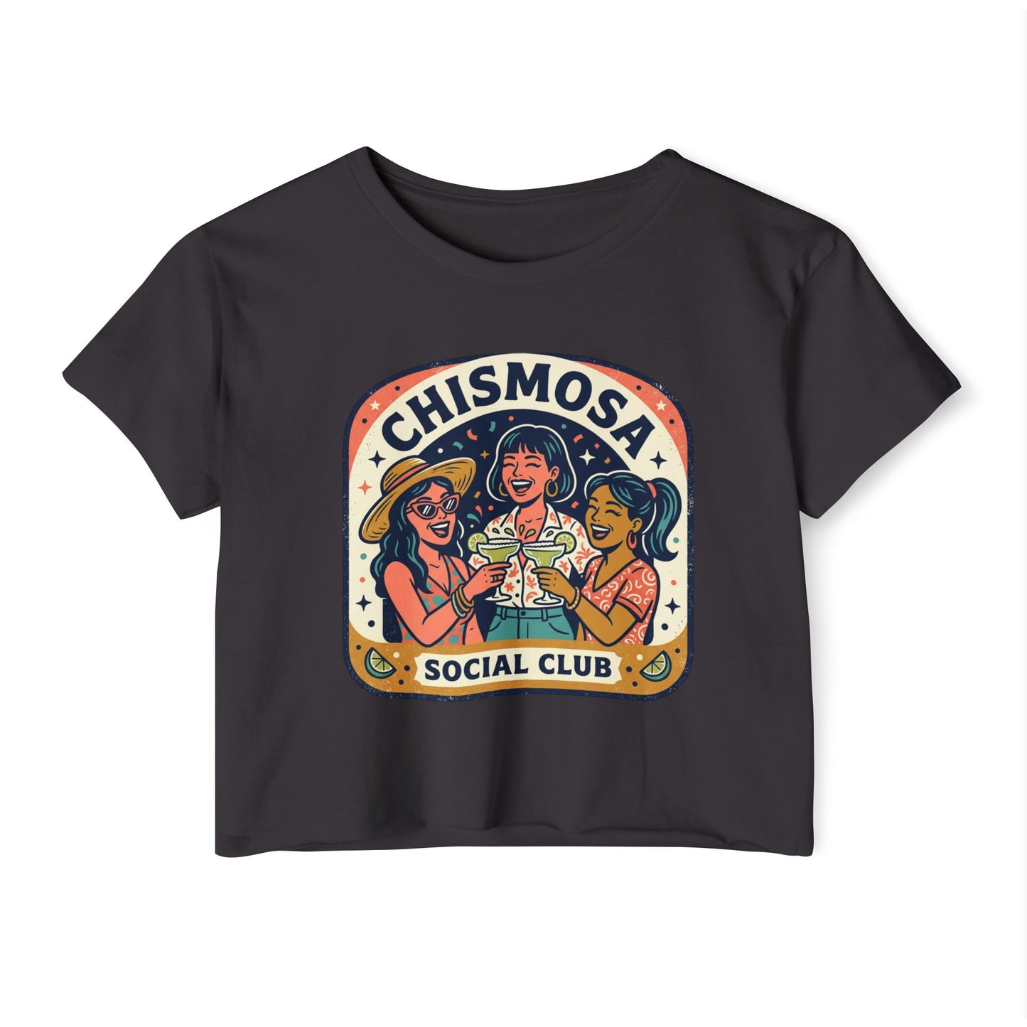 Chismosa Social Club Crop Top — Women's Festival Graphic Tee