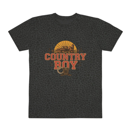 Country Boy T‑Shirt - Vintage Truck Sunset Graphic Tee for Men