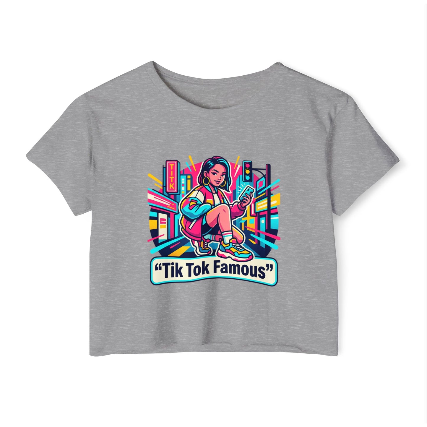 Tik Tok Famous Festival Crop Top — Neon Girl Streetwear Tee