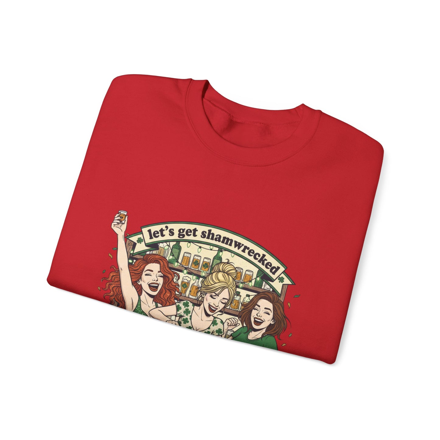 Let's Get Shamrocked Irish Pub Party Sweatshirt | St. Patrick's Day Beer Girls