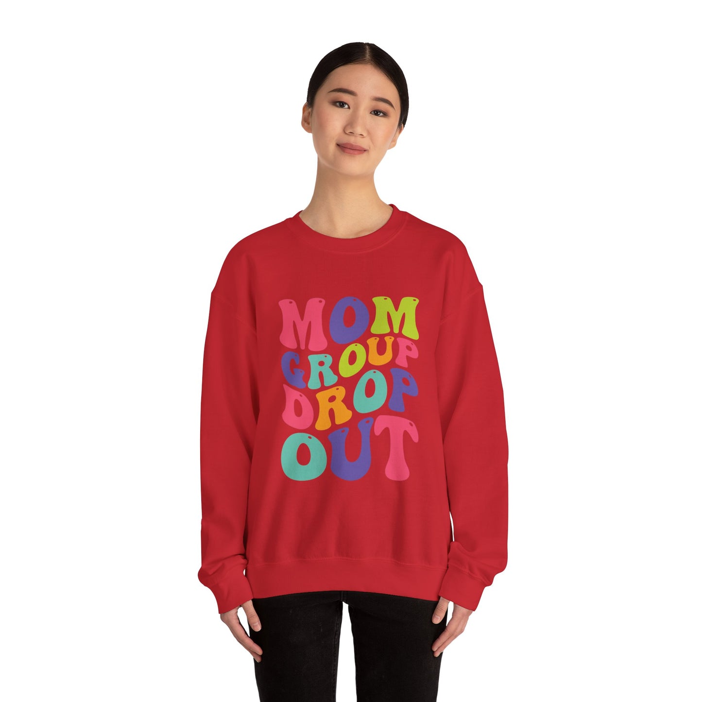 Mom Group Dropout Sweatshirt, Cozy Crewneck, Perfec for Moms, Gift for Mother's Day, Casual Wear, Fun Family Gatherings, gift for her