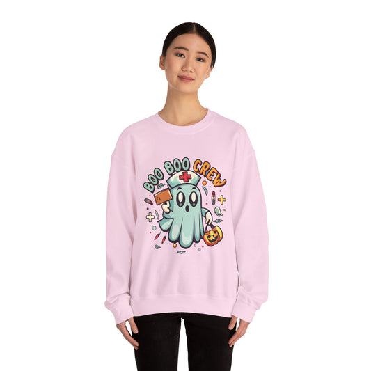 Halloween Ghost Crewneck Sweatshirt, Unisex Sweatshirt, Boo Boo Crew Sweatshirt, Cute Halloween Sweater, Cozy Fall Apparel