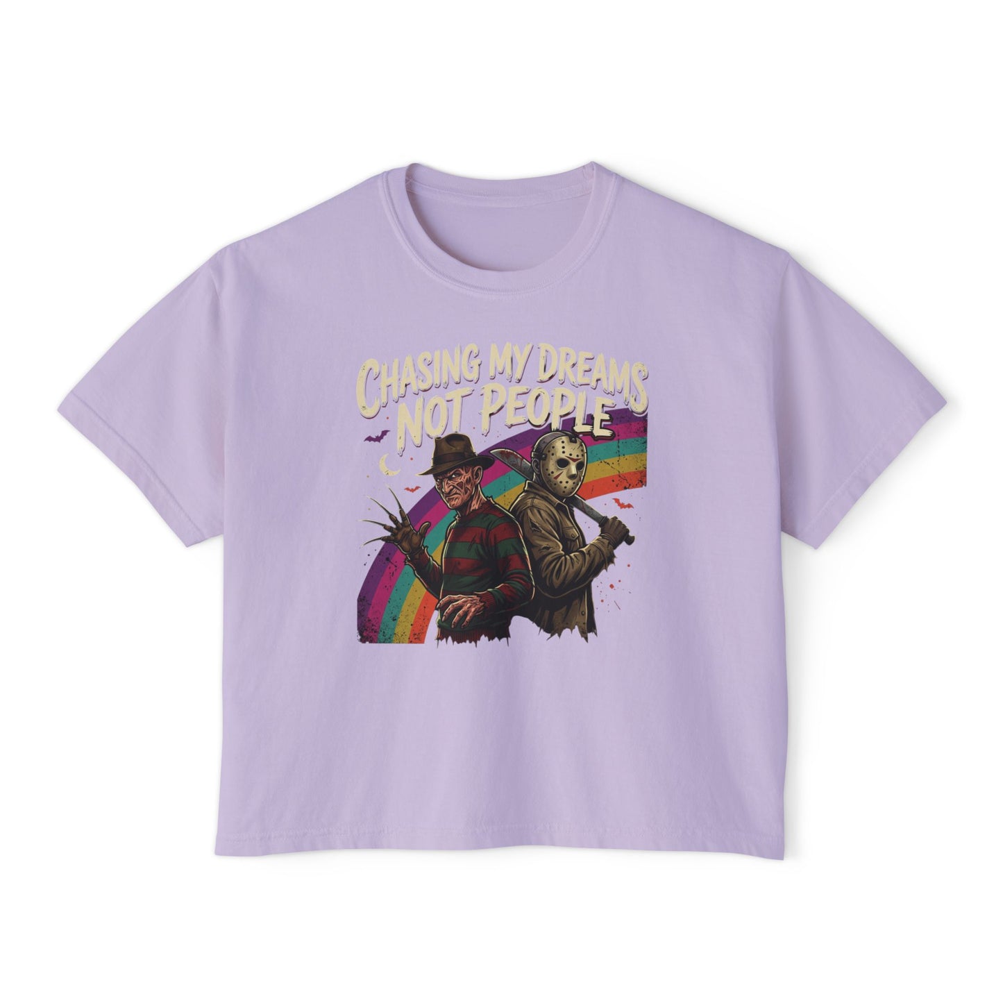Chasing My Dreams Not People Graphic Tee | Horror Rainbow Design